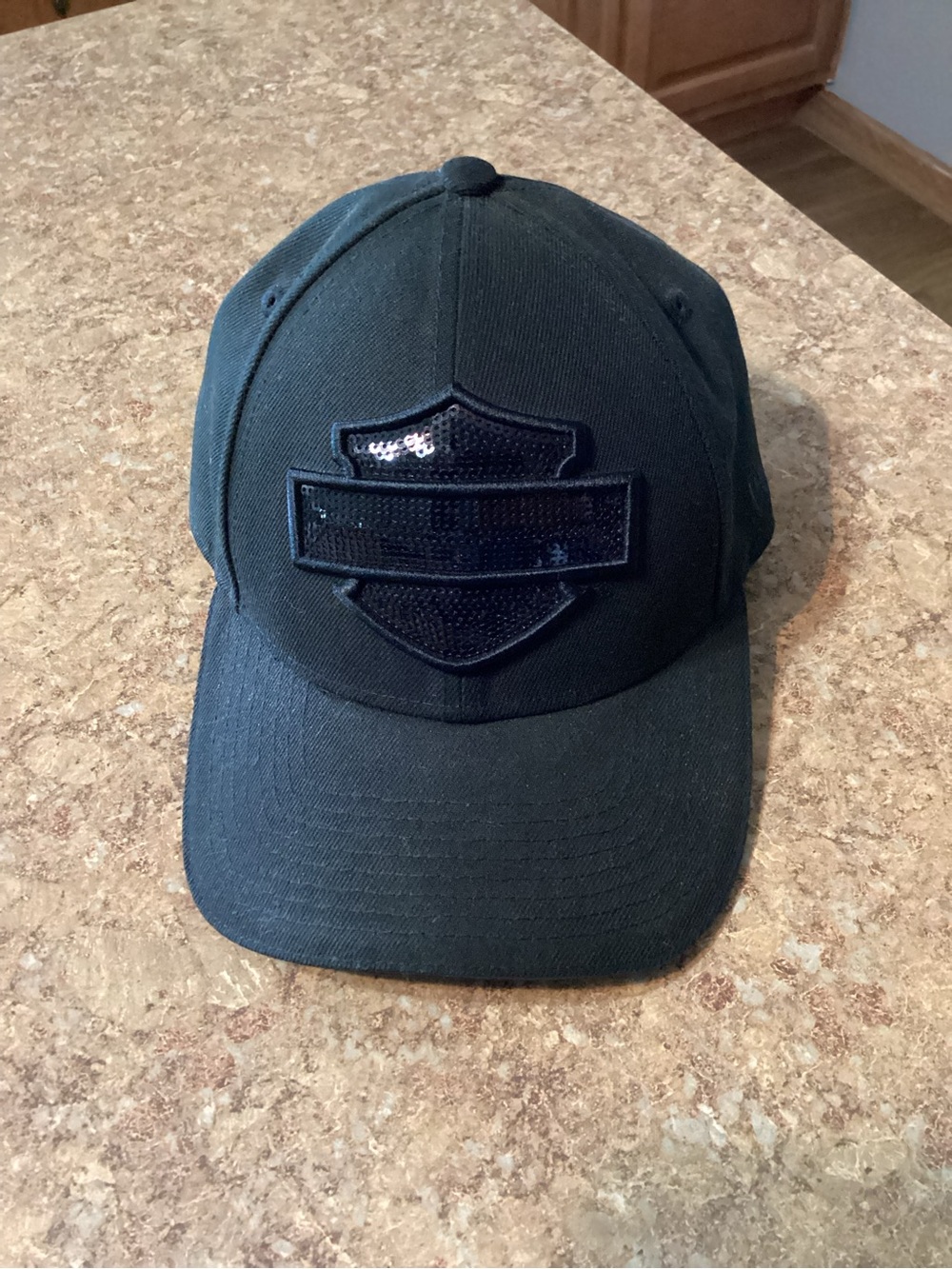 Harley-Davidson Women's Black Cap with sequins - Picture 2 of 3